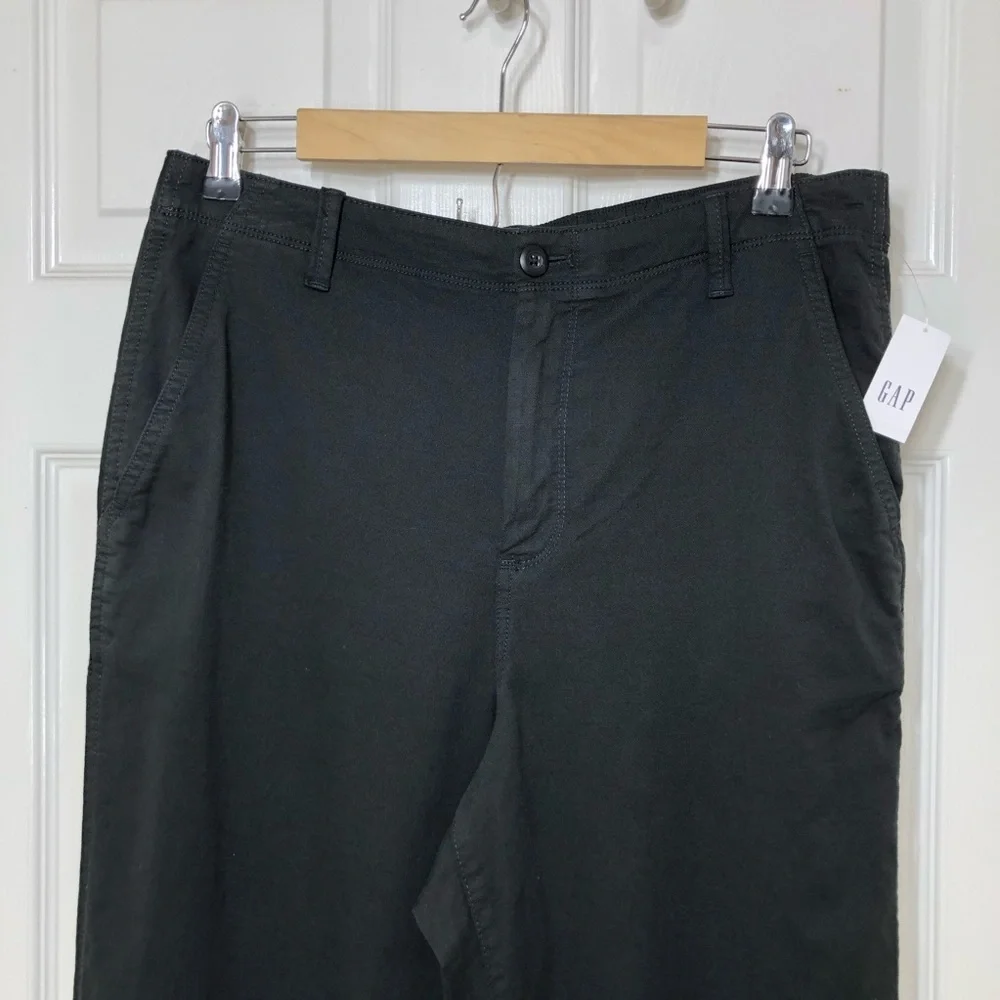 Gap Cotton Blend Charcoal Elastic Back Waist Girlfriend Joggers Pants casual 12T - Picture 3 of 14